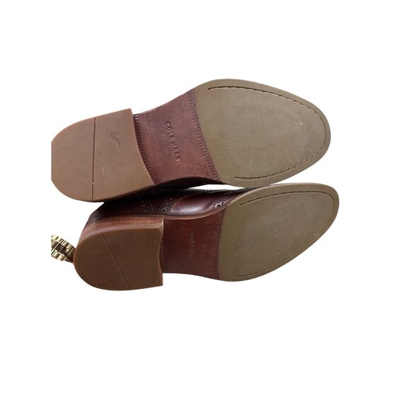 Cole Haan Mens Brown Leather Ankle Wingtip Boots 8M SKU 7796 - Picture 9 of 14